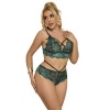 Subblime Lace Bra & Panties Green S/M