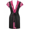 Livco Corsetti Kumiko LC 90428 Dressing Gown + Thong Black L/XL