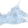 Subblime Flower Embroidered Bra & Panties Set Sky Blue S/M