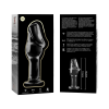 Model 6 Anal Plug Borosilicate Glass Clear 12.5 cm -o- 4 cm