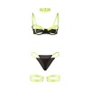Subblime Fluorescent Green Bra Set Necklace S/M