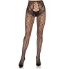 Leg Avenue 1966 Net Tights with Open Crotch Black