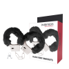 Darkness Black Lined Metal Handcuffs