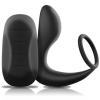 Black&Silver Remote Control Anal Massager, Black