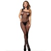Subblime One-Shoulder Fishnet w/ Diamonds, Black, One Size