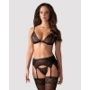 Afbeelding van Obsessive - 3-delige Bh-set Shibu - zwart