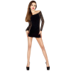 Passion Woman Bs025 Bodystocking Black Dress Style One Size