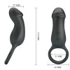 Pretty Love Trae Vibrating Ring with Stimulator Black