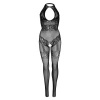 LEG AVENUE Seamless Fishnet Bodystocking BLACK