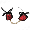 Kink Scandal Wrist Restraints Lace Red Black