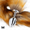 Kink Anal Plug M 8x3.5cm Synthetic Tail 40cm Brown
