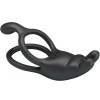 Pretty Love Seth Double Rabbit Vibrating Ring, Black
