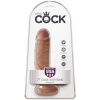 King Cock Realistic Penis with Balls 13.2cm Caramel