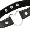 Coquette Chic Desire Vegan Leather Heart Necklace