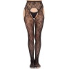 Leg Avenue 1967 Bloom Net Suspender Tights Black