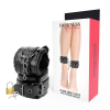Darkness Black Leather Ankle Restraints Padlock