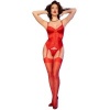 Chilirose CR 4845 Corset Set Red XL