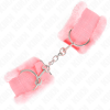 Kink Furry Lined Wrist Restraints Pink 17-31CM