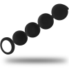 Black&Silver Lennon Anal Beads 15 CM