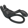 Pretty Love Seth Double Rabbit Vibrating Ring, Black