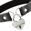 Coquette Chic Desire Leather Heart & Key Collar