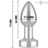 Intense Anal Plug Metal 10 Vibrations S with Remote
