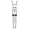 Livco Corsetti Thiara Body and Stockings Set Black L/XL