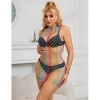 Subblime Rainbow High Neck Sleeveless Fishnet Dress