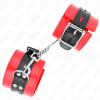 Kink Wrist Restraints, Red with Black Belt