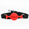 Kink Full Silicone Ball Gag, Size S, 4cm, Red