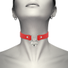 Coquette Chic Desire Red Leather Necklace Heart Key