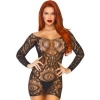Leg Avenue Lace Long Sleeved Mini Dress