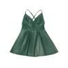 Subblime Green PU Leather Strappy Nightgown L/XL