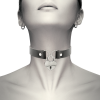 Coquette Chic Desire Leather Heart & Key Collar