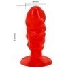 Baile Unisex Anal Plug Red Suction Cup