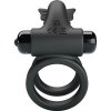 Pretty Love Double Vibrating Ring Black Stimulator