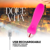 Dolce Vita Five Rechargeable Vibrator Pink 7-Speed