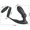 Pretty Love Emoni Penis Ring w/ Anal Plug, Black