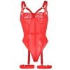 Subblime Teddy with Garter Strap Detail Red L/XL