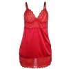 Subblime Satin Babydoll with Lace Red S/M