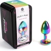 Metal Butt Plug Rainbow Small Size 7 cm