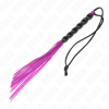 Kink Mini Silicone Whip With 6 Purple Beads 26 Cm