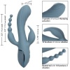 CalExotics Triple Ecstasy Vibrator Grey