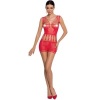 Passion Woman Bs090 Red Bodystocking One Size