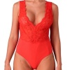PASSION Lace Bodysuit Red S