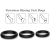 Armony Triple Silicone Ring Black