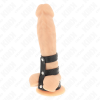 Kink Triple Leather Penis Ring With Pressure Closure