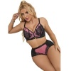 Subblime Pink Lace Mesh Push-up Bra Set L/XL