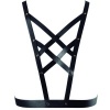 Bijoux Indiscrets Maze Crossed Harness with Neckline Black