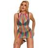 Subblime Rainbow Fishnet Dress, One Size